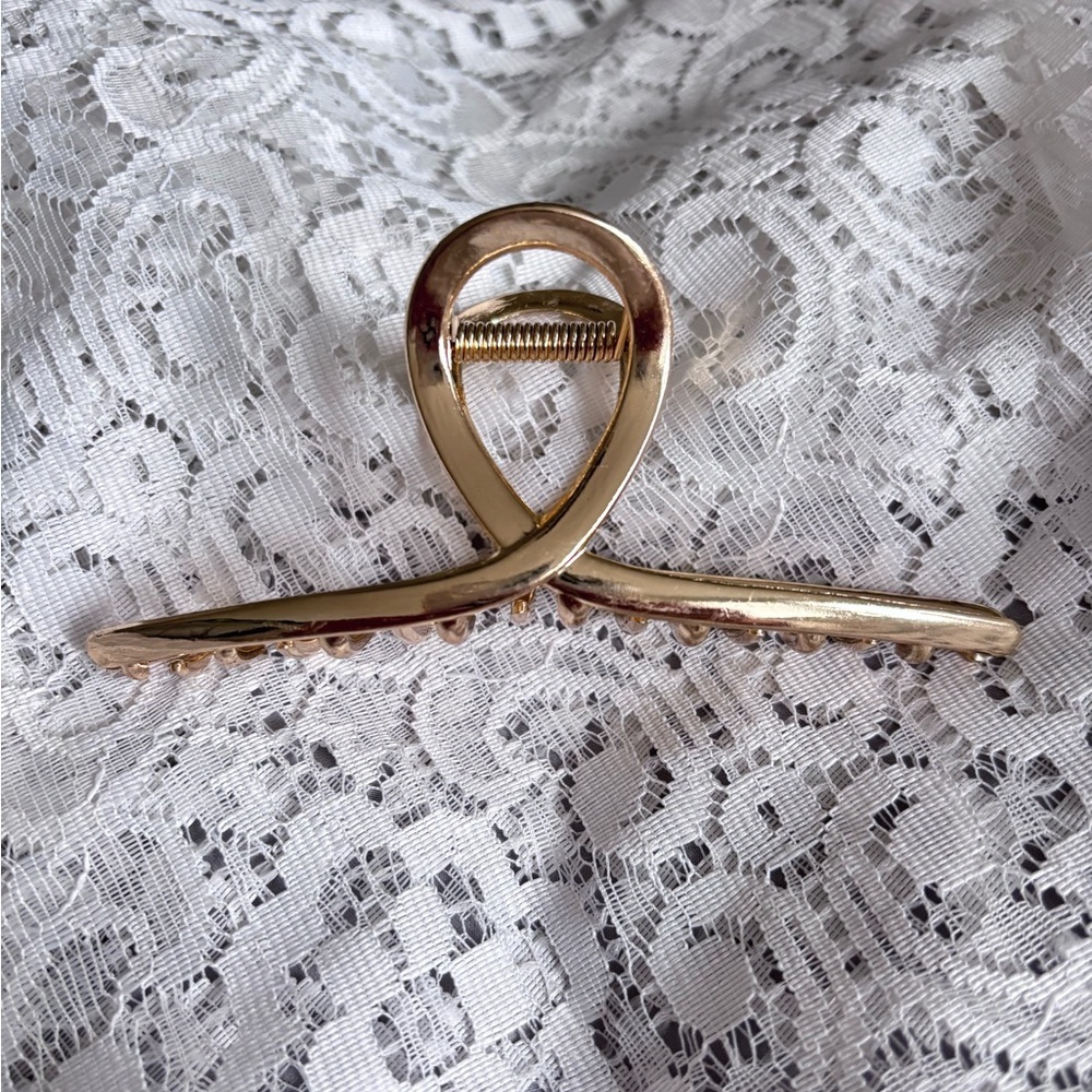 Badgley Mischka Gold Hair Clip